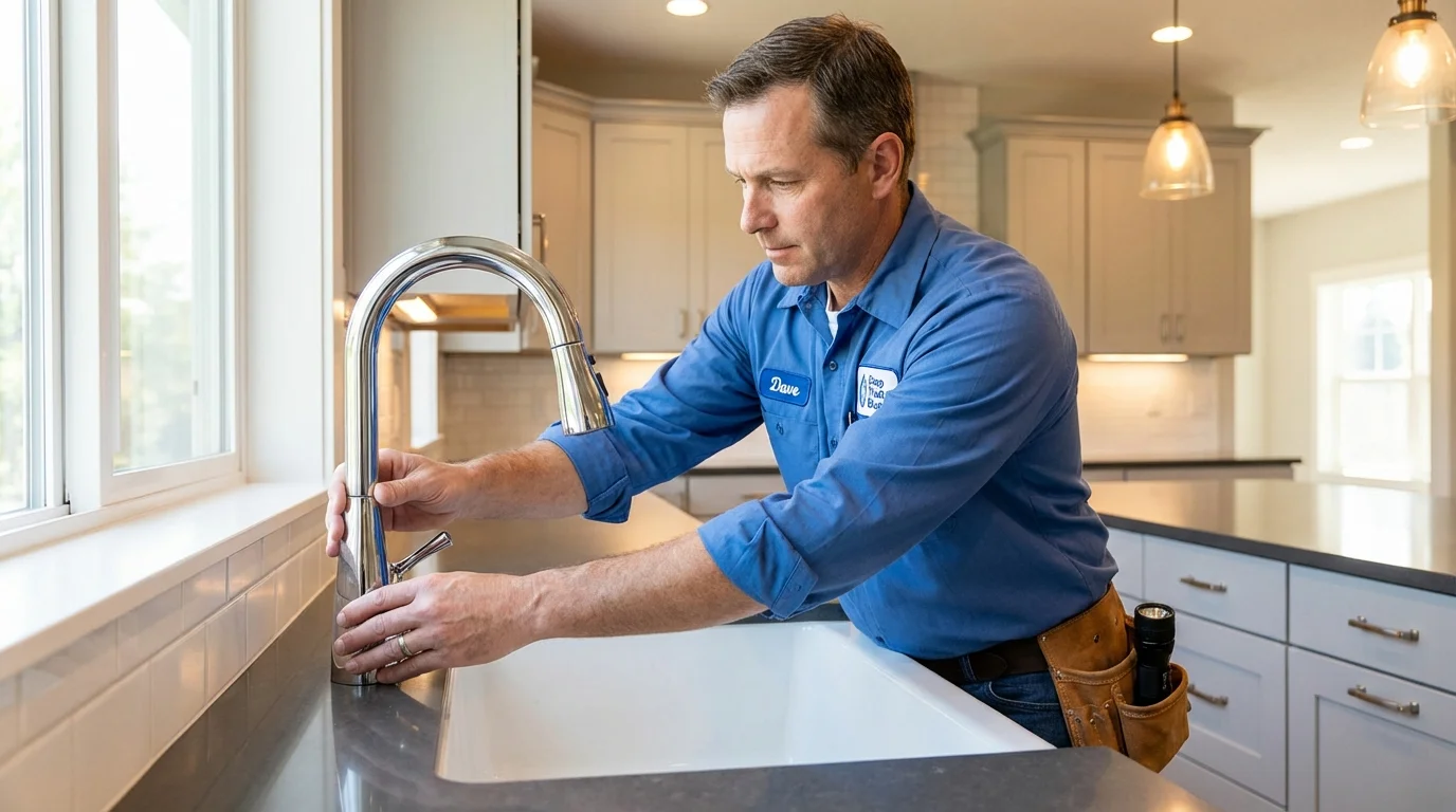Kitchen faucet installation by Johns Plumbing LLC in George West